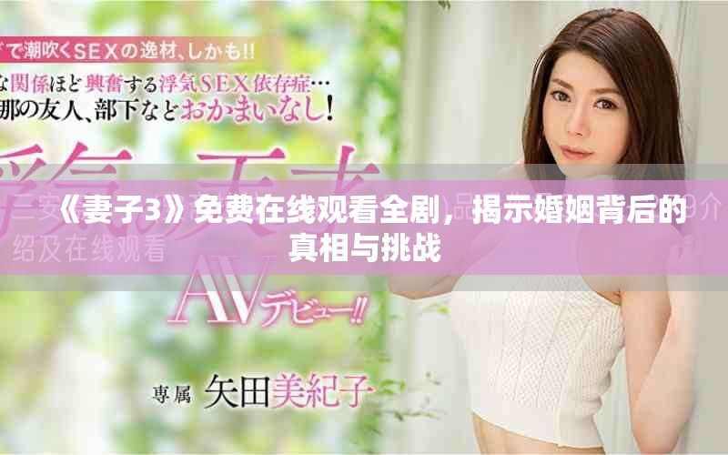 《妻子3》免费在线观看全剧，揭示婚姻背后的真相与挑战
