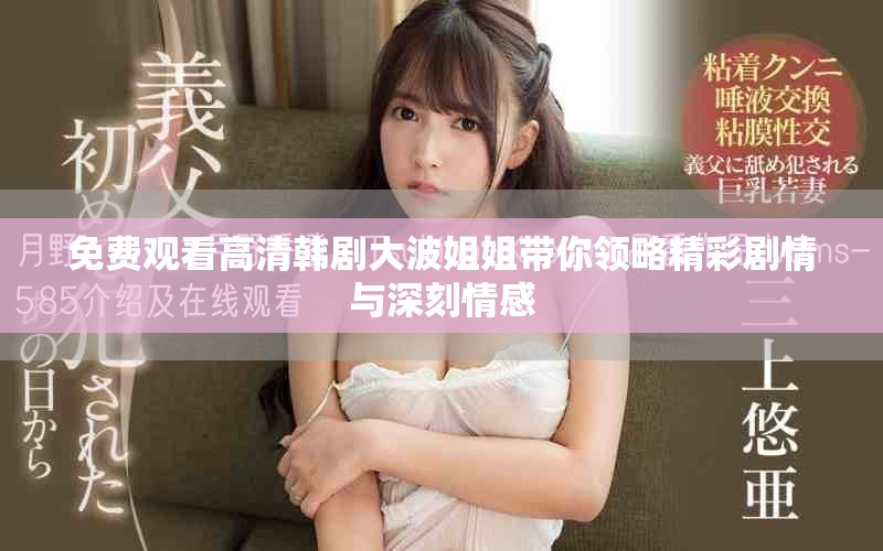 免费观看高清韩剧大波姐姐带你领略精彩剧情与深刻情感
