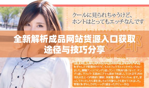 全新解析成品网站货源入口获取途径与技巧分享
