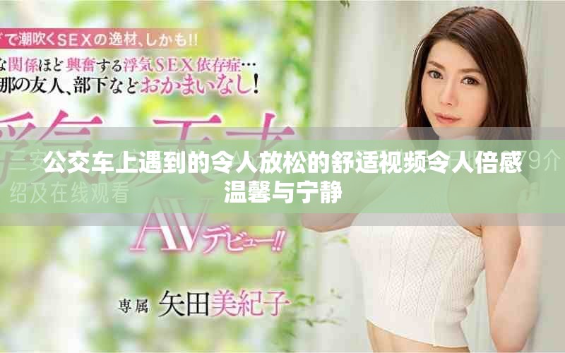 公交车上遇到的令人放松的舒适视频令人倍感温馨与宁静