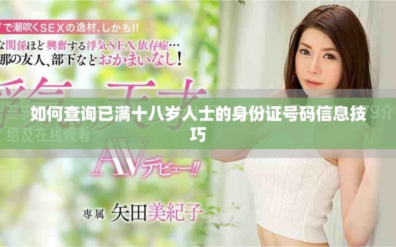 如何查询已满十八岁人士的身份证号码信息技巧