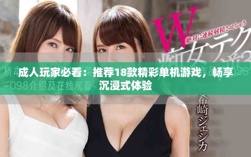 成人玩家必看：推荐18款精彩单机游戏，畅享沉浸式体验