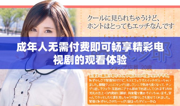 成年人无需付费即可畅享精彩电视剧的观看体验