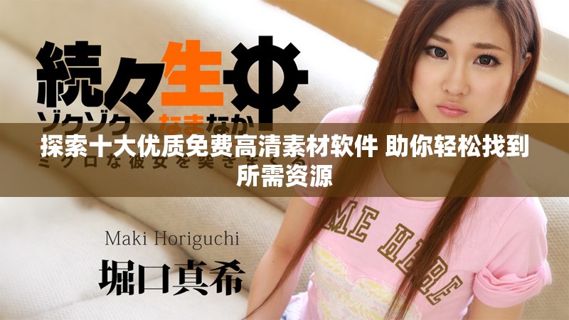探索十大优质免费高清素材软件 助你轻松找到所需资源