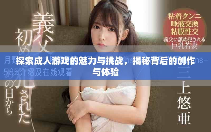 探索成人游戏的魅力与挑战，揭秘背后的创作与体验