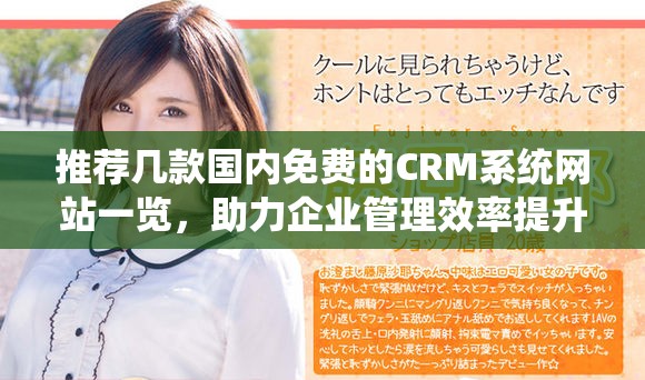 推荐几款国内免费的CRM系统网站一览，助力企业管理效率提升