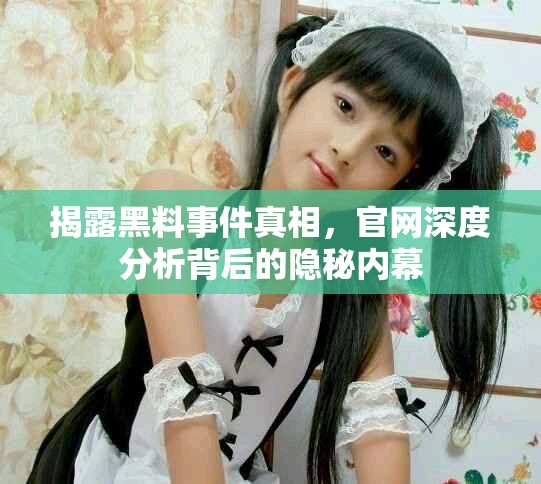 揭露黑料事件真相，官网深度分析背后的隐秘内幕