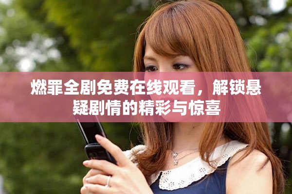 燃罪全剧免费在线观看，解锁悬疑剧情的精彩与惊喜