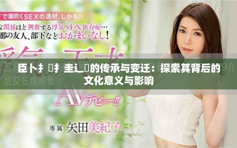 臣卜扌喿扌圭辶畐的传承与变迁：探索其背后的文化意义与影响