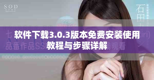软件下载3.0.3版本免费安装使用教程与步骤详解