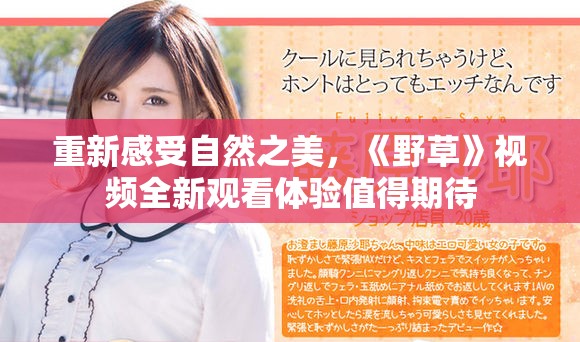 重新感受自然之美，《野草》视频全新观看体验值得期待