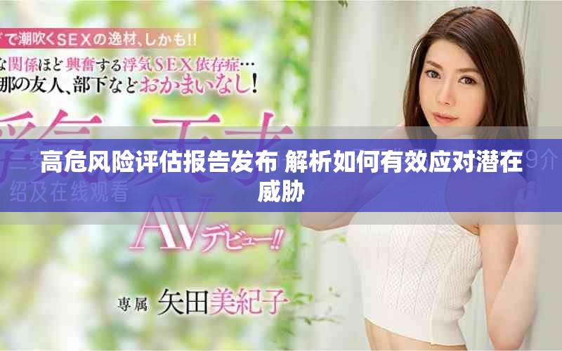 高危风险评估报告发布 解析如何有效应对潜在威胁