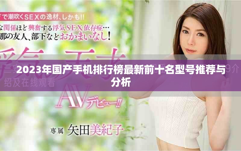 2023年国产手机排行榜最新前十名型号推荐与分析