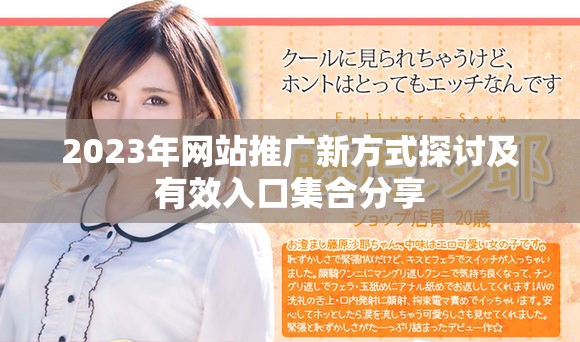 2023年网站推广新方式探讨及有效入口集合分享